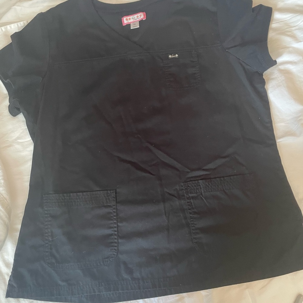 Koi scrub top navy blue